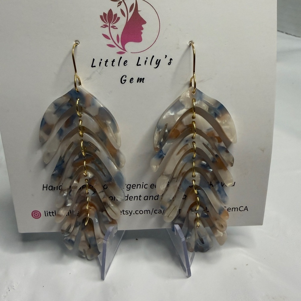 Acrylic Feather Earrings